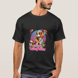 Camiseta Cavalier King Charles Spaniel Santa Claus Café M