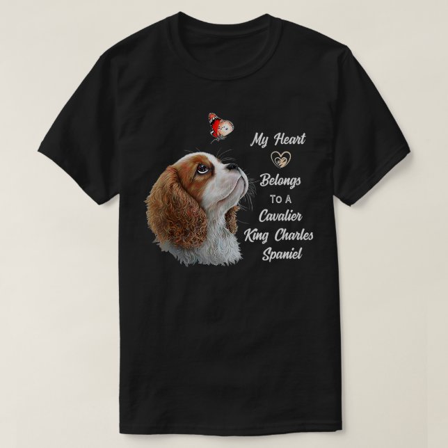 Camiseta Cavalier King Charles Spaniel Shirt, madre de perr (Diseño del anverso)