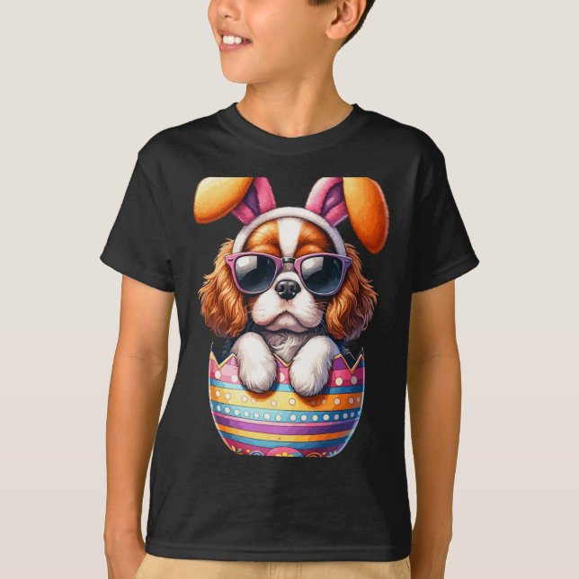 Camiseta Cavalier King Charles Spaniels Perro Lover Easter  (Anverso)