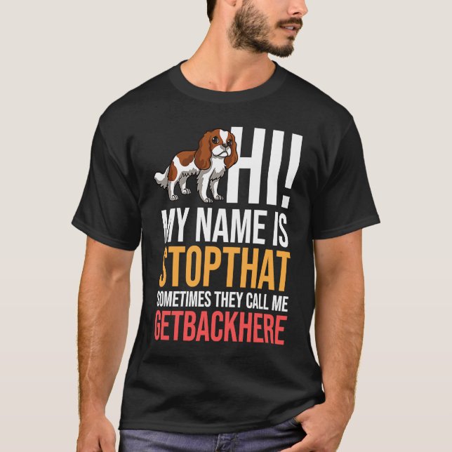 Camiseta Cavalier King Charlies Spaniel Dog Puppies Owner (Anverso)
