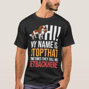 Camiseta Cavalier King critica a propietario de cachorros d