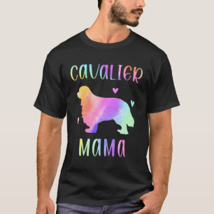 Camiseta Cavalier Mama Cavie Mom Rainbow Watercolor