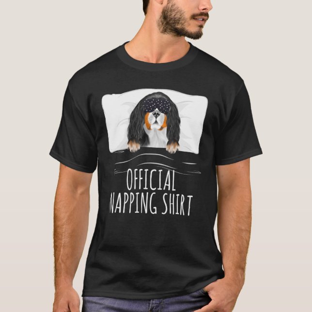 Camiseta Cavalier máscara de sueño Rey Charles Spaniel Offi (Anverso)