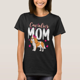 Camiseta Cavalier Mom Cavalier Perro Madre Duerna Mujer