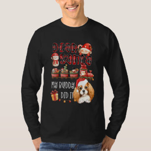 Camiseta Cavalier Spaniel Querido Papá Noel Lo Hizo Gracios