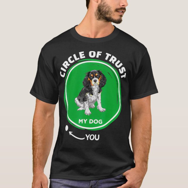 Camiseta Cavalier tricolor Rey Charles Spaniel Funny Mascot (Anverso)