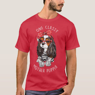 Camiseta Cavalier tricolor Rey Charles Spaniel Perro Uno Cl
