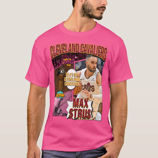Camiseta Cavaliers de arte de baloncesto Max Strus 1 (Anverso)