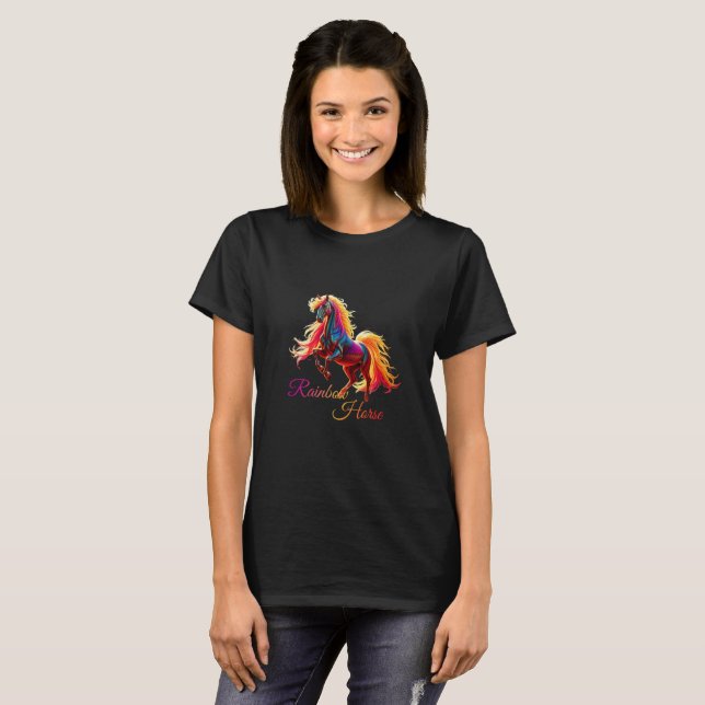 Camiseta Cavalo Arco-Íris (Anverso completo)