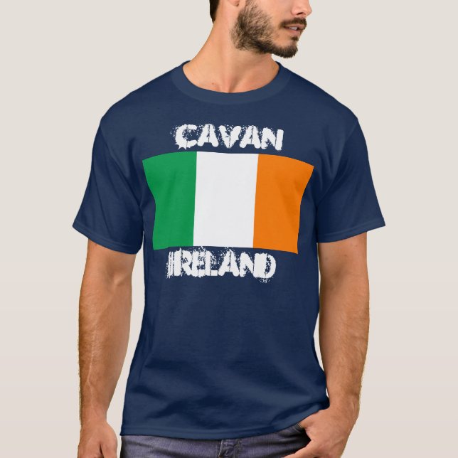 Camiseta Cavan, Irlanda con bandera irlandesa (Anverso)