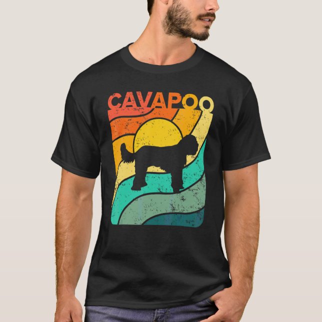 Camiseta Cavapoo Atardecer Antiguo Mamá Papá (Anverso)