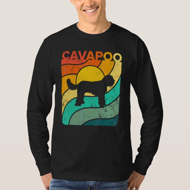 Camiseta Cavapoo Atardecer Antiguo Mamá Papá (Anverso)