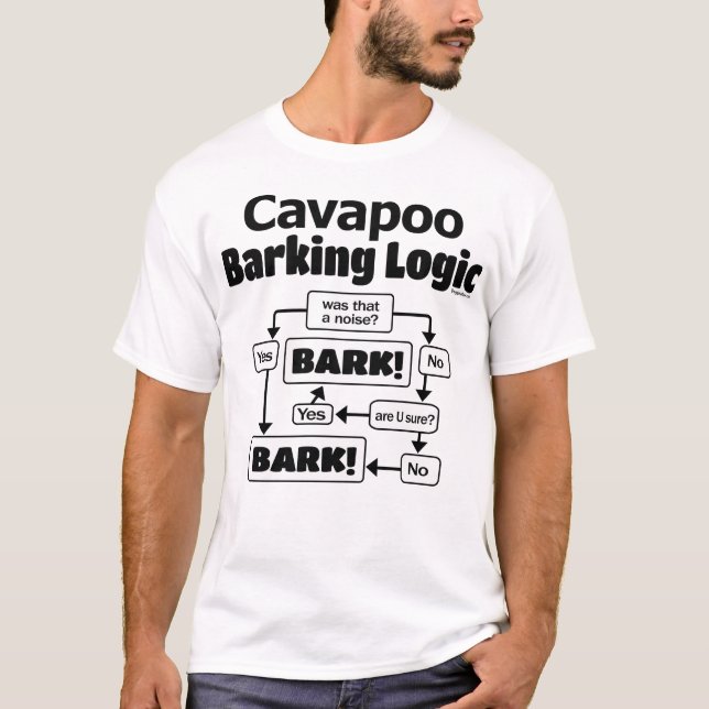 Camiseta Cavapoo Barking Logic (Anverso)