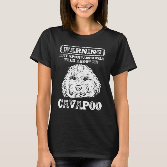 Camiseta Cavapoo Dog Owner Warning Cavapoo (Anverso)