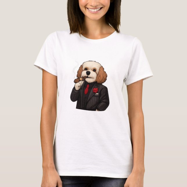Camiseta Cavapoo Don – Funny Mafia Dog Women's T-Shirt (Anverso)