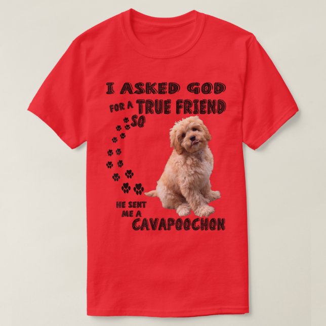 Camiseta Cavapoochon Cita a mamá papá amante disfraz, Cavo  (Diseño del anverso)