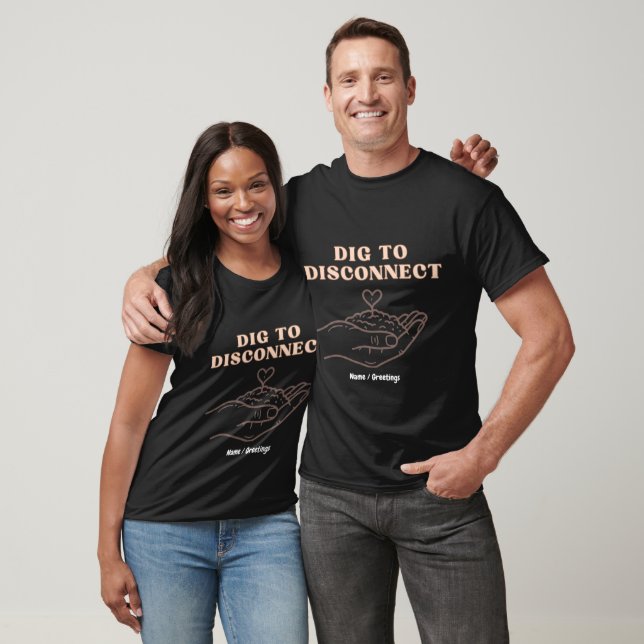 Camiseta Cavar para desconectar mindfulness y jardín de con (Unisexo)