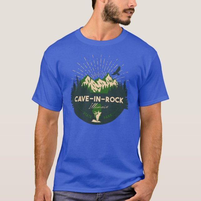 Camiseta Cavein Rock State Park Illinois IL Badge Souvenir  (Anverso)