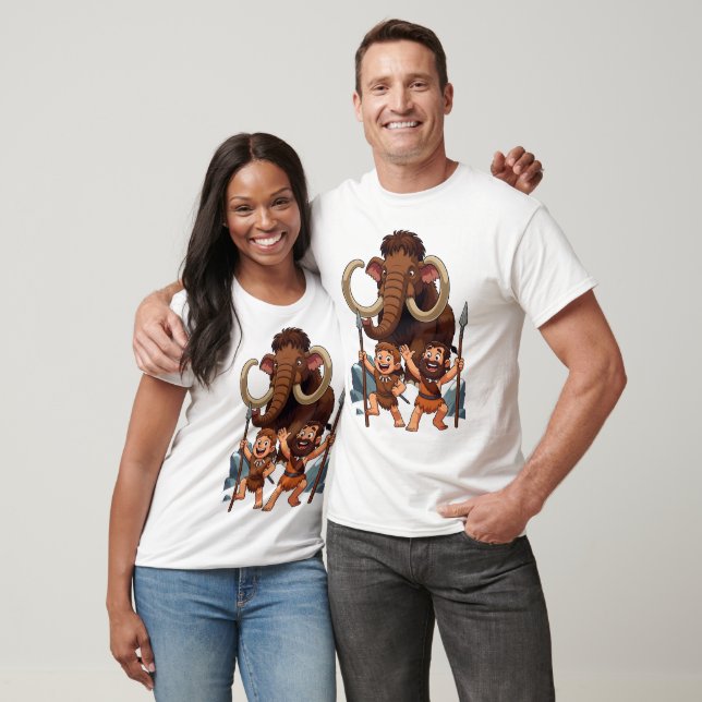 Camiseta Caveman Dad and Son Mammoth Hunt (Unisexo)