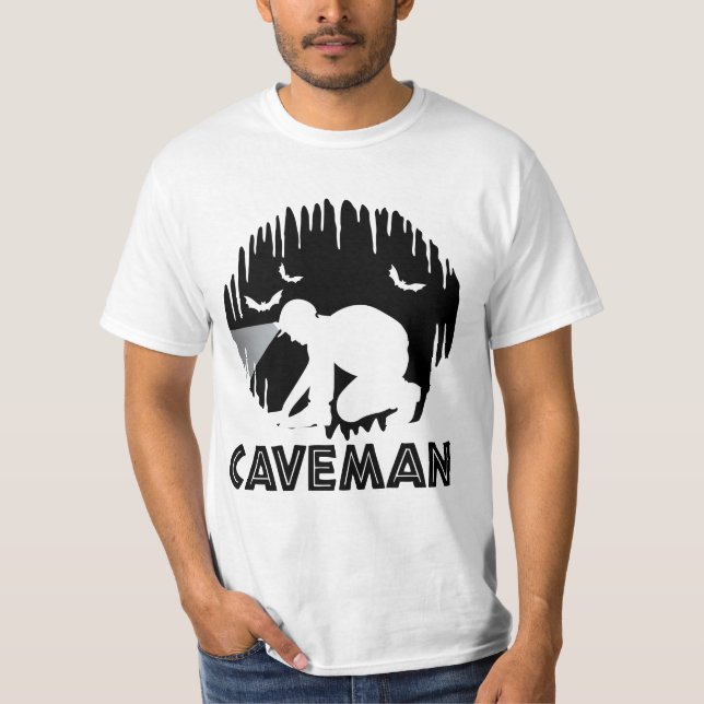 Camiseta Caveman - Gracioso Espelunking (Anverso)