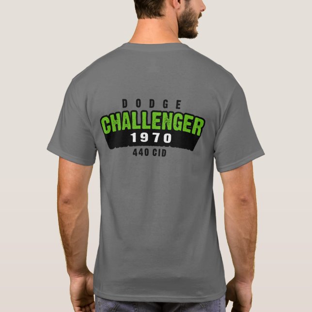 Camiseta Caveman Shadow Dodge Challenger de 1970 (Reverso)