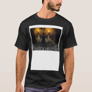 Camiseta Cavernas y criaturas de ataques zombis