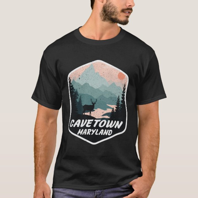 Camiseta Cavetown Maryland Md Mountains Senderismo Souveni (Anverso)