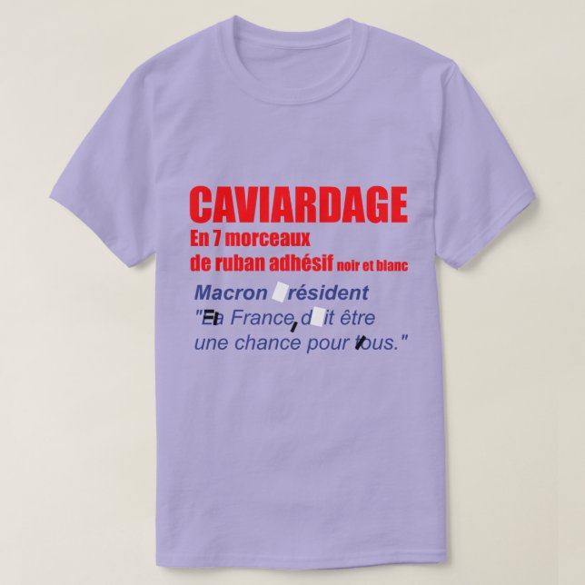 Camiseta Caviardage en 7 morceaux Elecciones Presidentielle (Diseño del anverso)