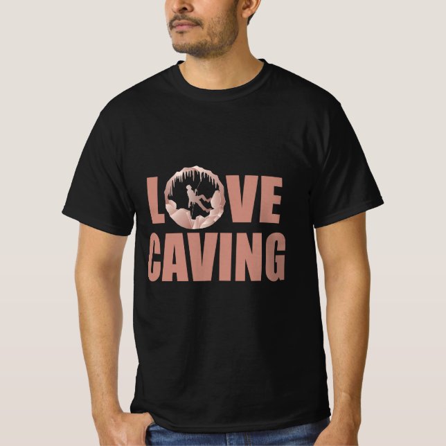 Camiseta Caving de Amor - Espeleología de Exploración Cueva (Anverso)