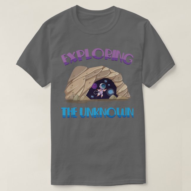 Camiseta Caving  Eploring The Unknown  Spelunking  Astronau (Diseño del anverso)