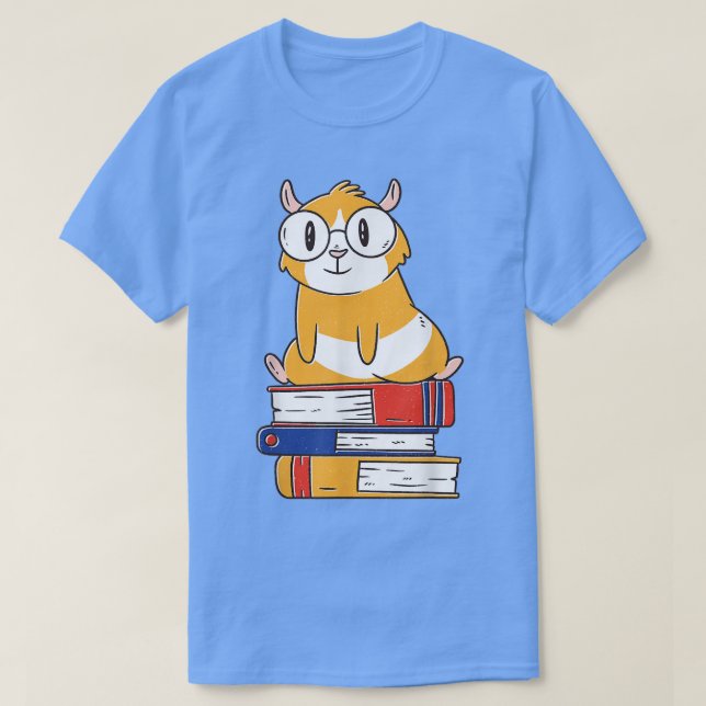 Camiseta Cavy guinea pig books funny animals  (Diseño del anverso)