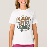 "Caw into Coziness." en varios colores.