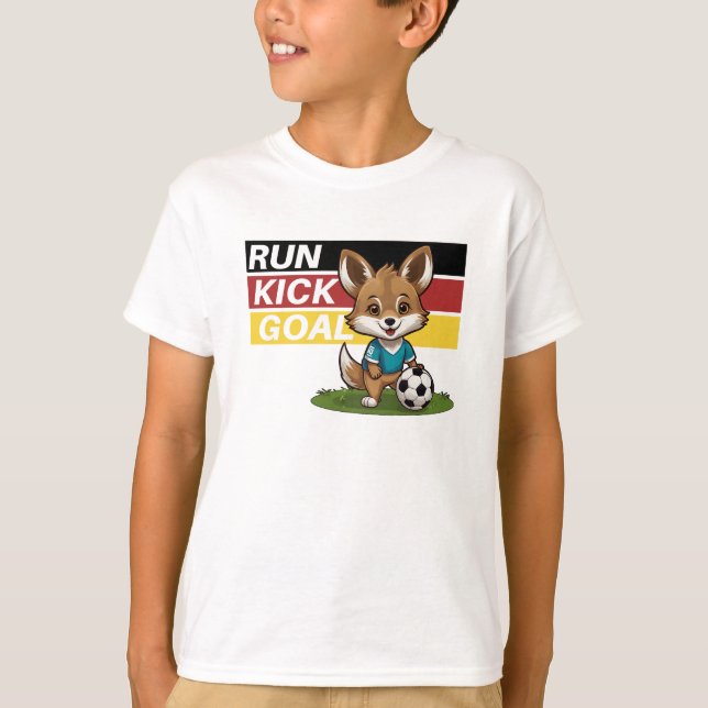 Camiseta Cayote, tiro a gol (Anverso)