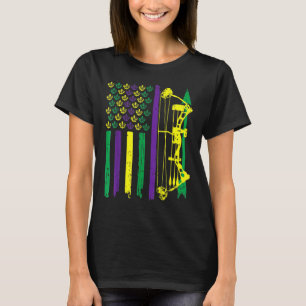Camiseta Caza Arquero Bandera Americana Bowaching Mardi Gra