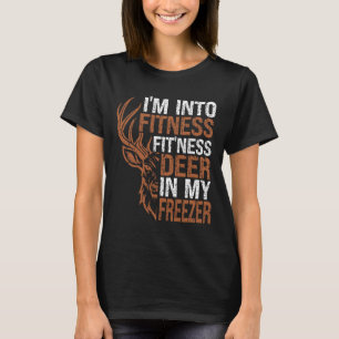 Camiseta Caza-camiseta Estoy en Fitness Deer Freezer Funny