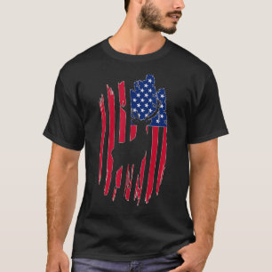 Camiseta Caza Cazadores Deer EE.UU. Bandera estadounidense 