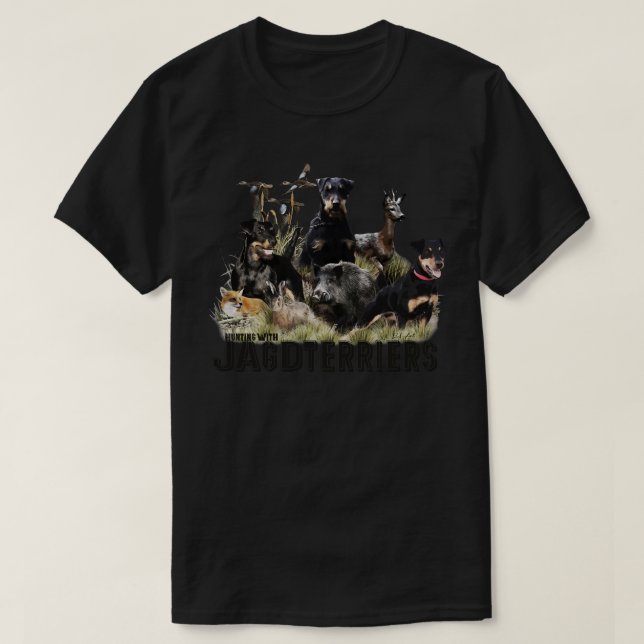 Camiseta Caza con arte de Jagdterriers (Diseño del anverso)