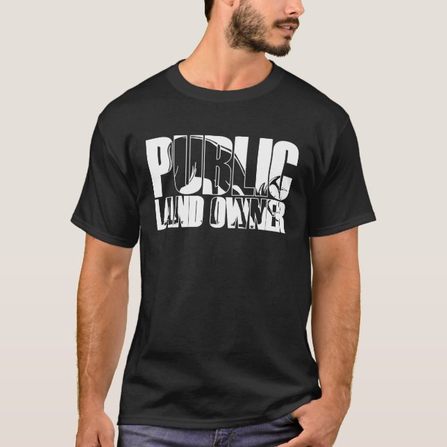 Camiseta Caza de acampada de propietarios de terrenos públi (Anverso)
