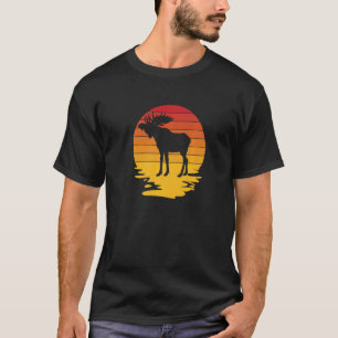 Camiseta Caza de alce retro en alce