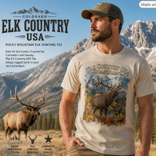 Camiseta Caza de Alces del Toro del Trofeo de la Montaña Ro