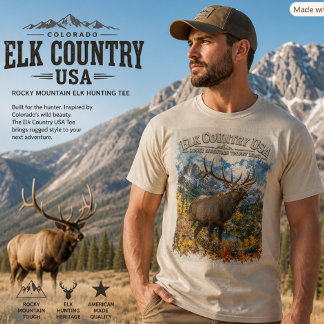 Camiseta Caza de Alces del Toro del Trofeo de la Montaña Ro