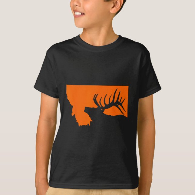 Camiseta Caza de alces en Montana (Anverso)
