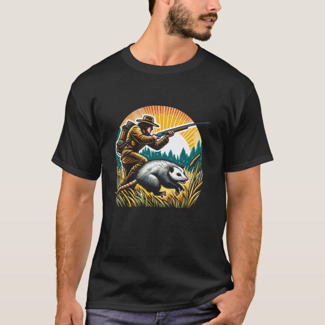 Camiseta Caza de animales de la caza de Opossum T S (Anverso)