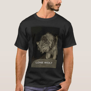 Camiseta Caza de animales salvajes Lone Wolf Gray Wolf