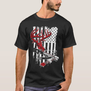 Camiseta Caza de arco de crucería con bandera estadounidens