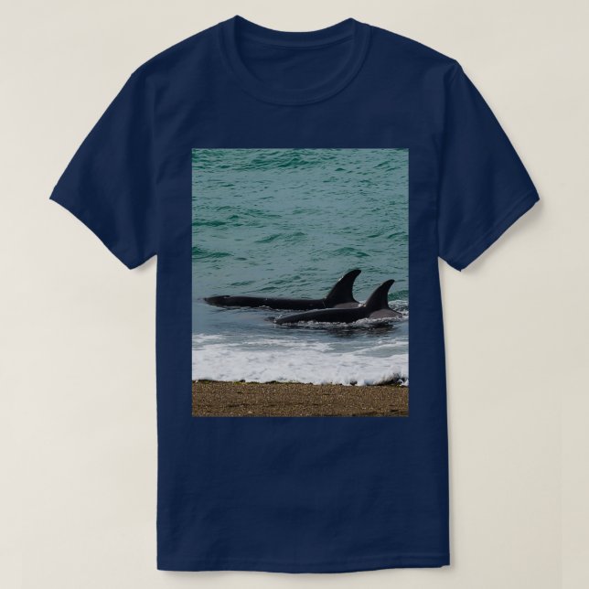 Camiseta Caza de ballenas asesina en la orilla (Diseño del anverso)