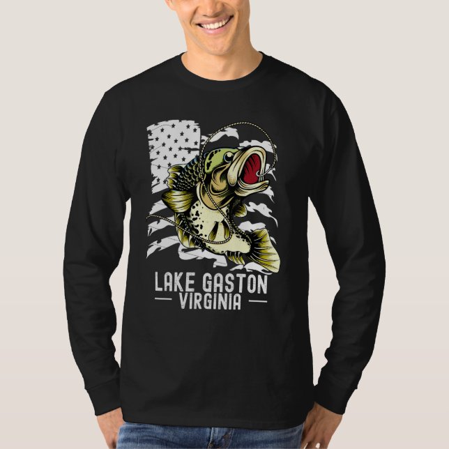 Camiseta Caza De Bass Pesca Pescador Deportivo Lago Gaston  (Anverso)