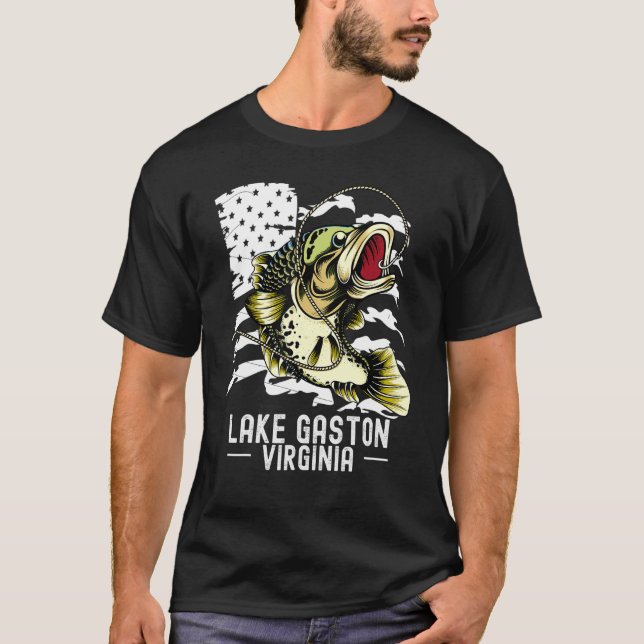 Camiseta Caza De Bass Pesca Pescador Deportivo Lago Gaston  (Anverso)