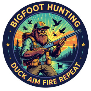 Camiseta Caza de Bigfoot Pato Apuntar Disparar Repetir