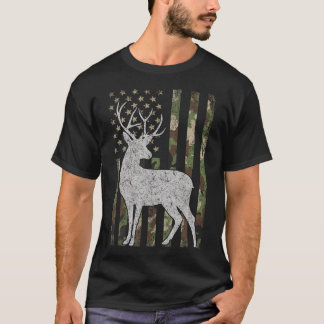 Camiseta Caza De Camoflage De La Bandera De Los Ee.Uu. Camo